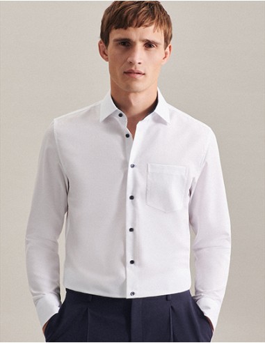 S-193690-Mens Shirt Poplin Regular Fit Long Sleeve